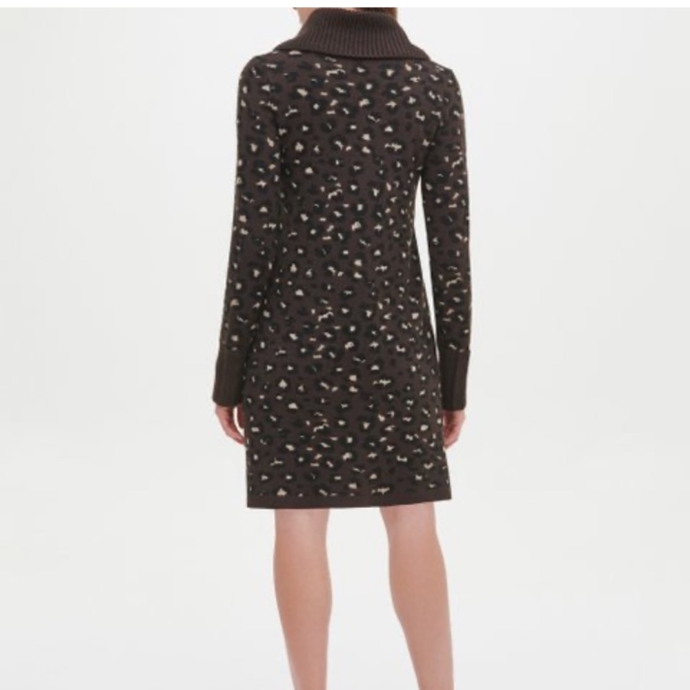 NWOT Tommy Hilfiger Leopard Sweater Dress - Picture 3 of 4